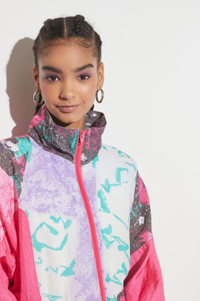 Urban Renewal Vintage Printed Windbreaker Jacket   #2