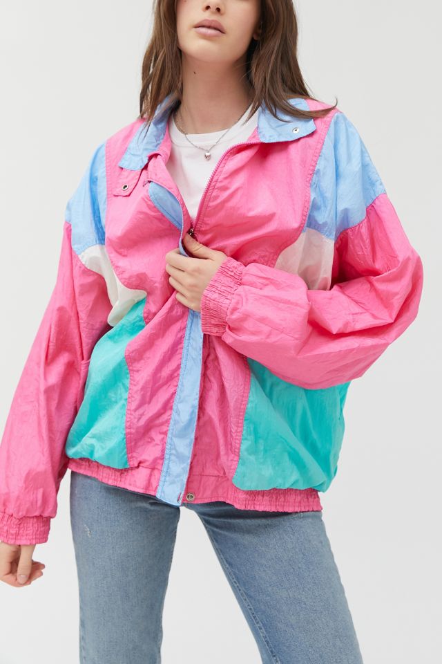 Urban Renewal Vintage Colorblock Windbreaker Jacket