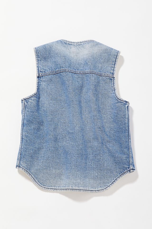 Vintage Carhartt Sherpa Lined Denim Vest | Urban Outfitters