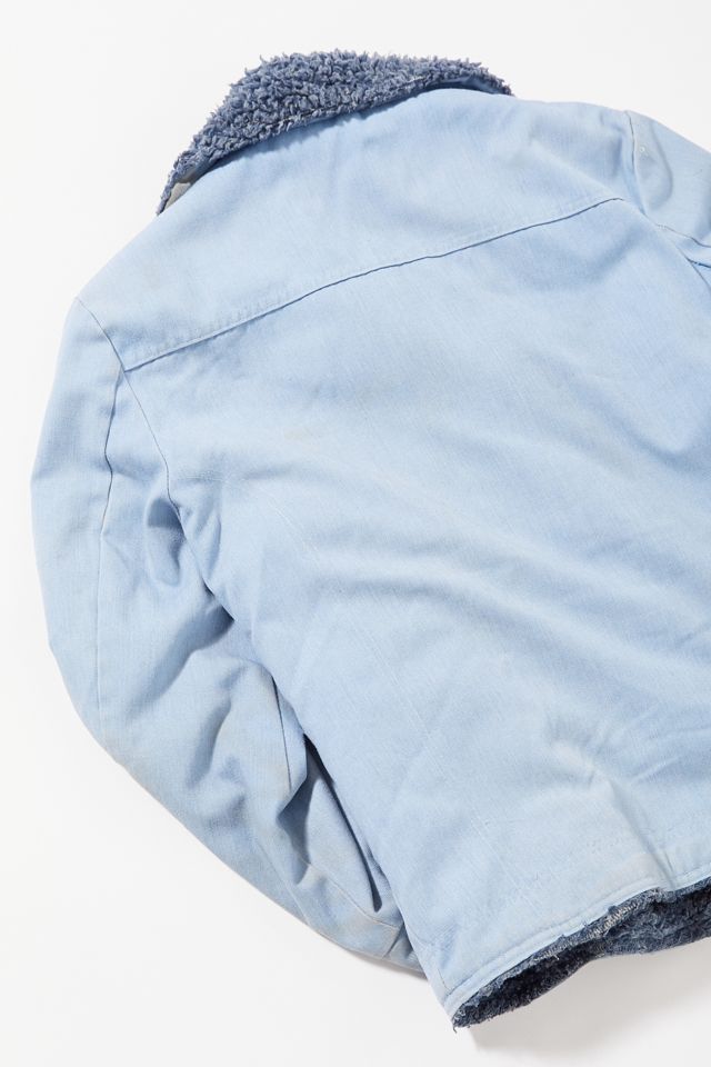 Vintage Sherpa Lined Blue Jacket | Urban Outfitters