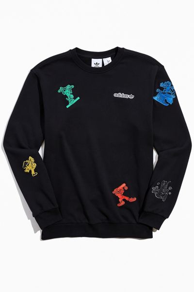 adidas X Disney Goofy Patch Crew Neck Sweatshirt | Urban