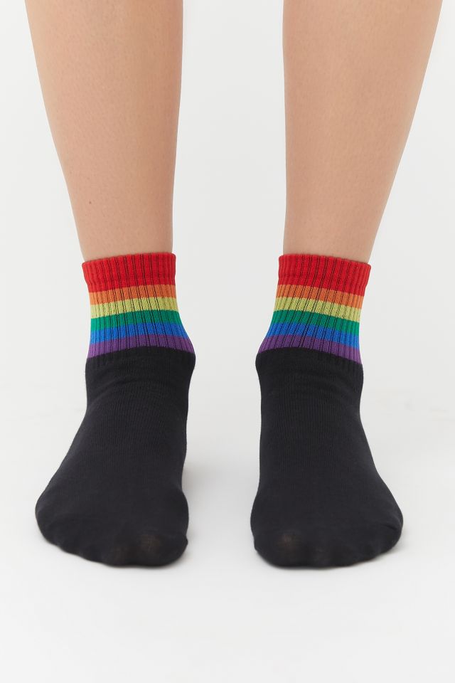 Rainbow Quarter Sock | Urban Outfitters