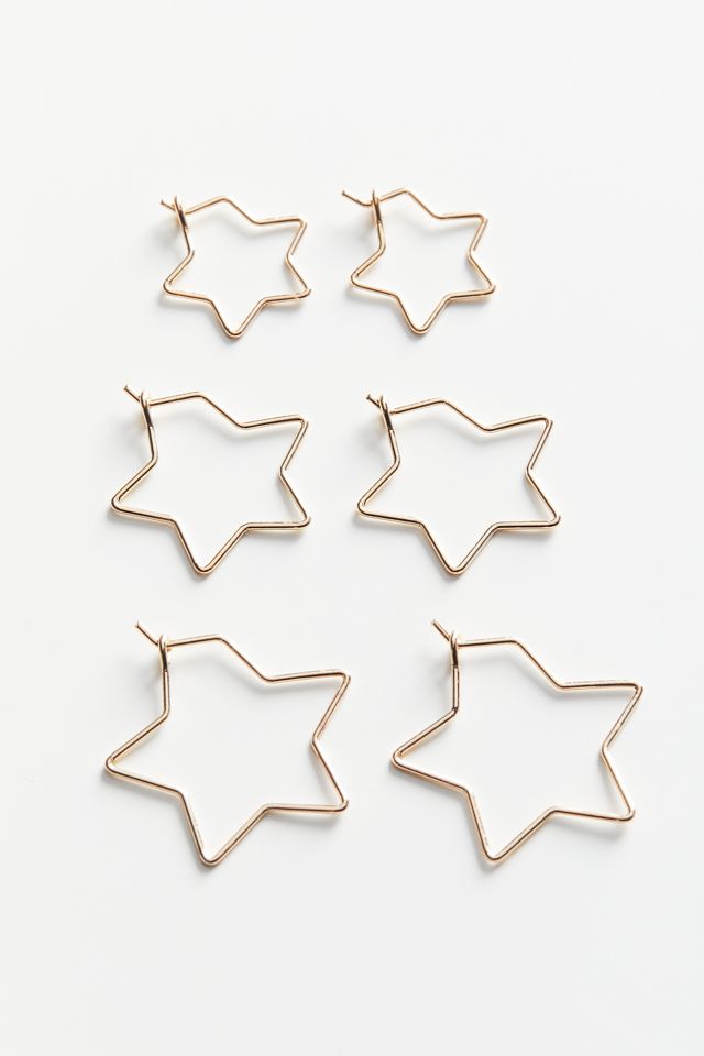 Mini Star Hoop Earring Set #1