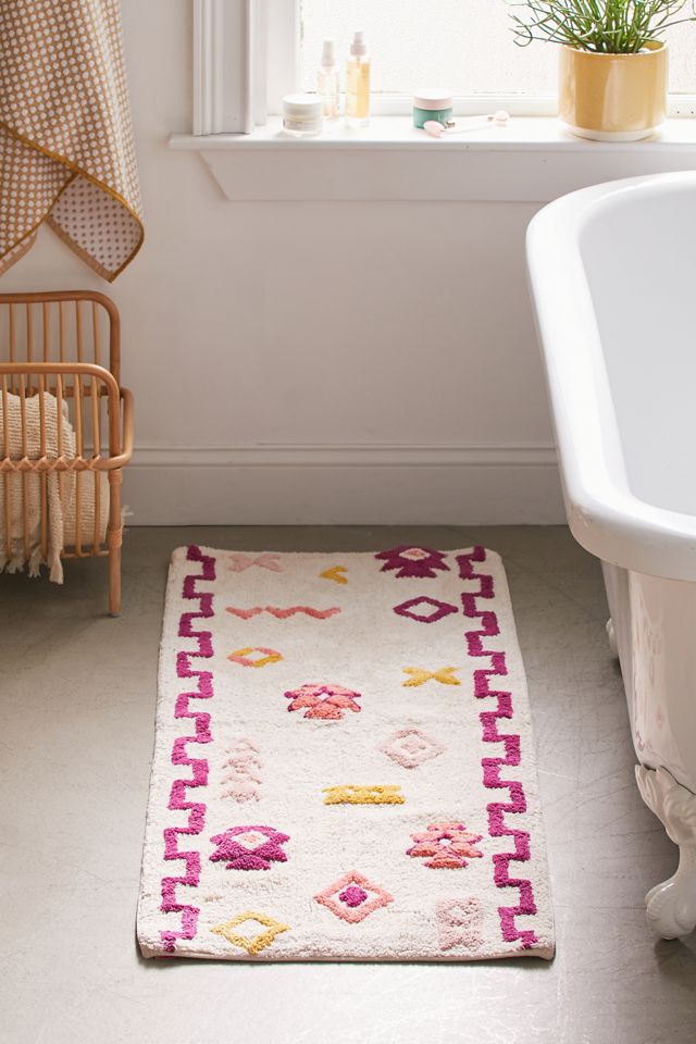 Kyle Geo Runner Bath Mat Urban Outfitters