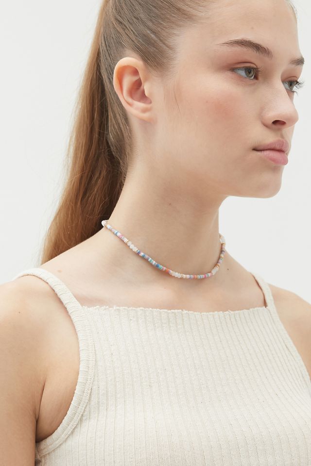 Ella Rainbow Beaded Short Necklace #1