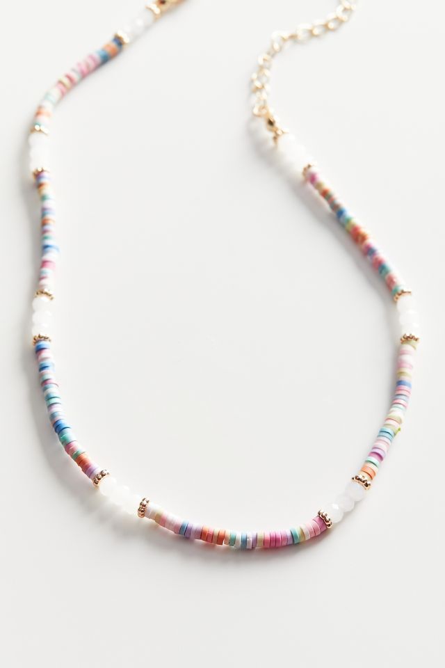 Ella Rainbow Beaded Short Necklace #2