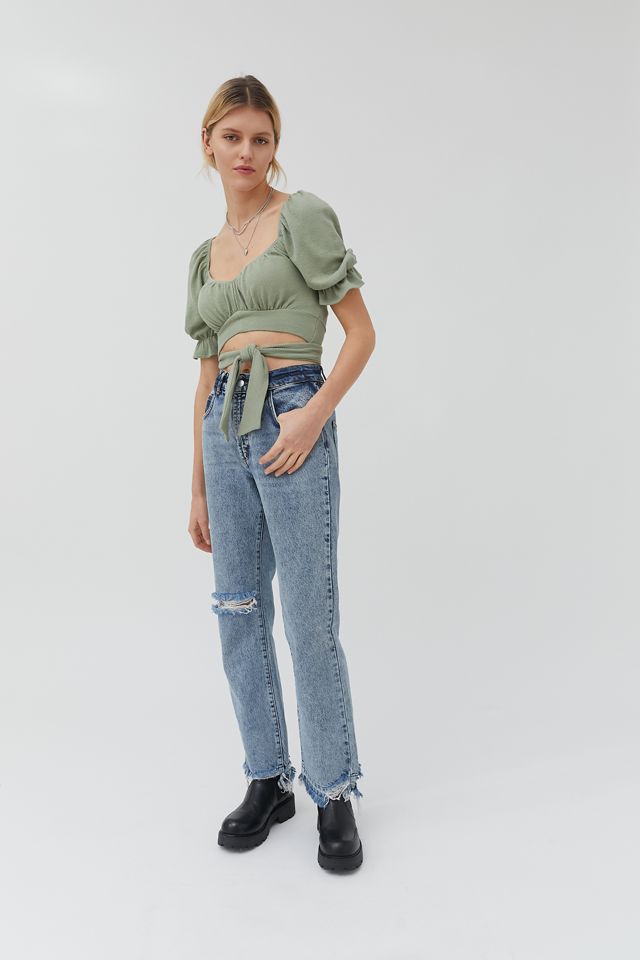 UO Annie Puff Sleeve Wrap Top #2