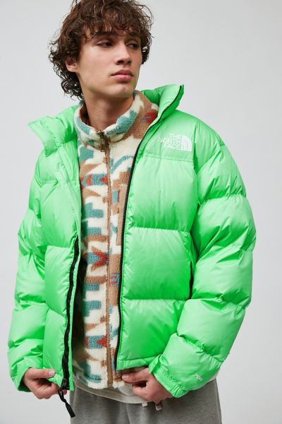The North Face Green 1996 Retro Nuptse Down Jacket In Lime