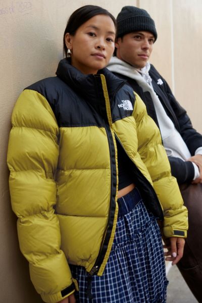 northface yellow puffer jacket