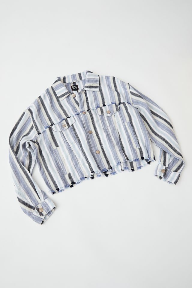 BDG Jackson Yarn-Dye Linen Trucker Jacket  #3