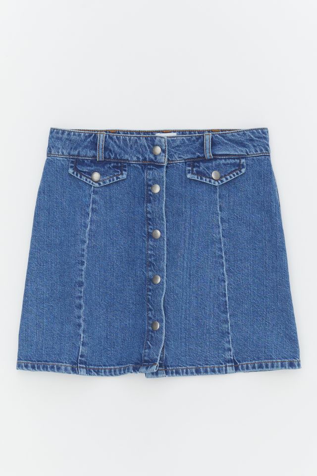 BDG Sadie Denim Button-Front Mini Skirt #1