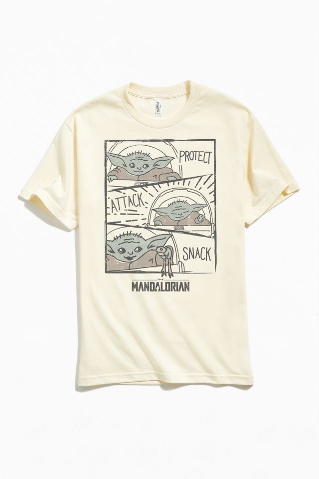 Star Wars The Mandalorian Baby Yoda Cartoon Tee