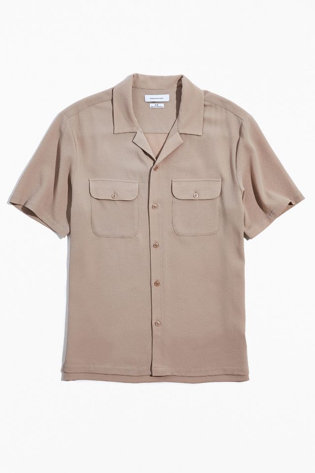 UO Textured Short Sleeve Button-Down Shirt  #1