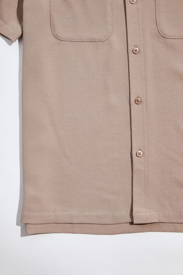 UO Textured Short Sleeve Button-Down Shirt  #3