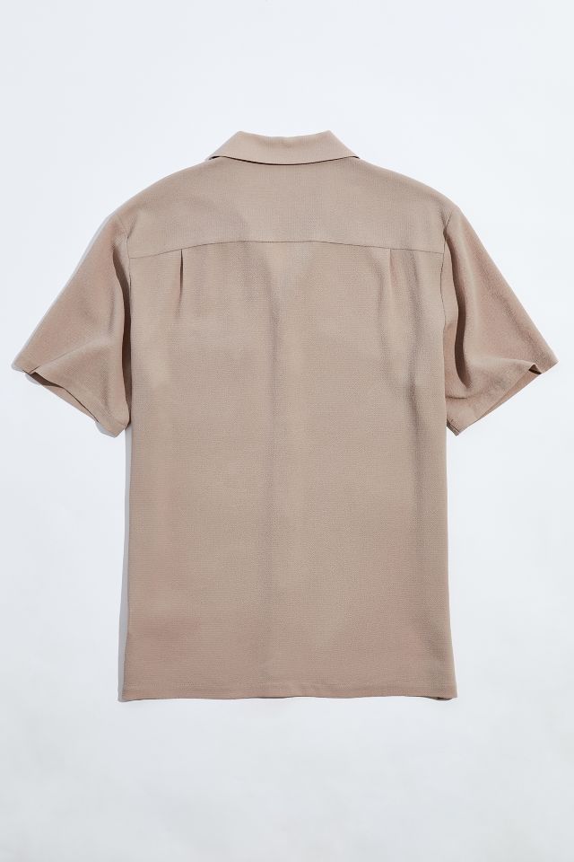 UO Textured Short Sleeve Button-Down Shirt  #4