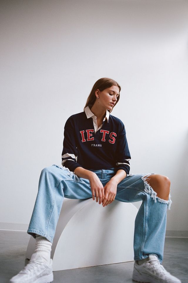 iets frans… Varsity Cropped Rugby Shirt | Urban Outfitters