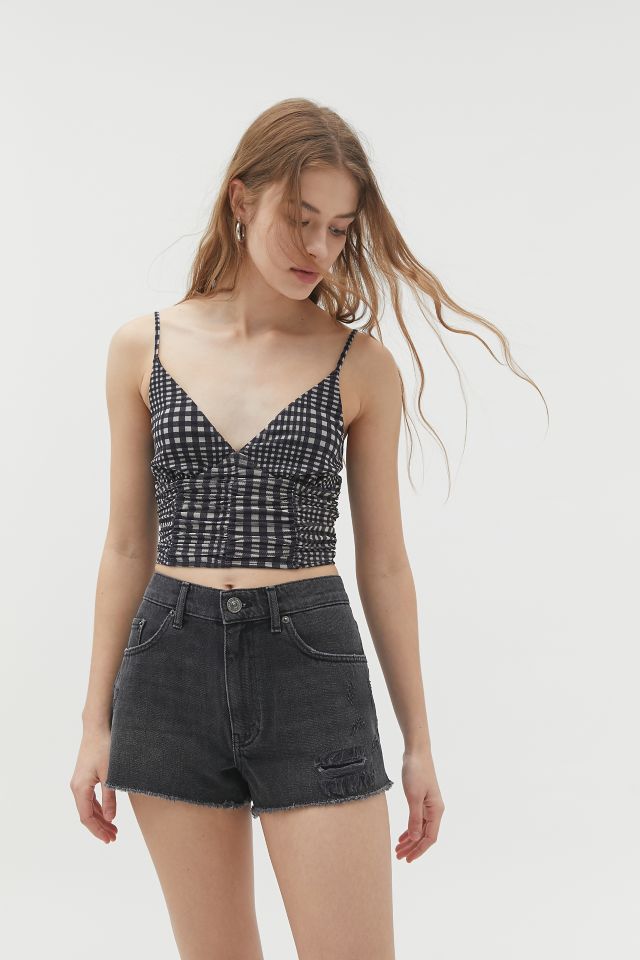 BDG Essential Mid-Rise Cutoff Short – Black Denim #1
