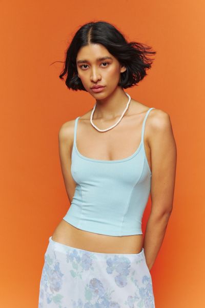 Urban Outfitters Uo Cabana Cropped Cami In Sky