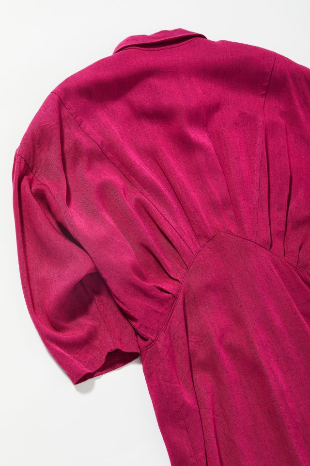 Vintage Magenta Shirt Dress  #2