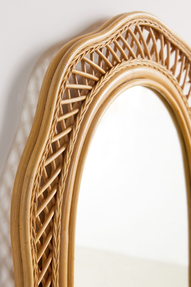Malorie Wicker Wall Mirror #2