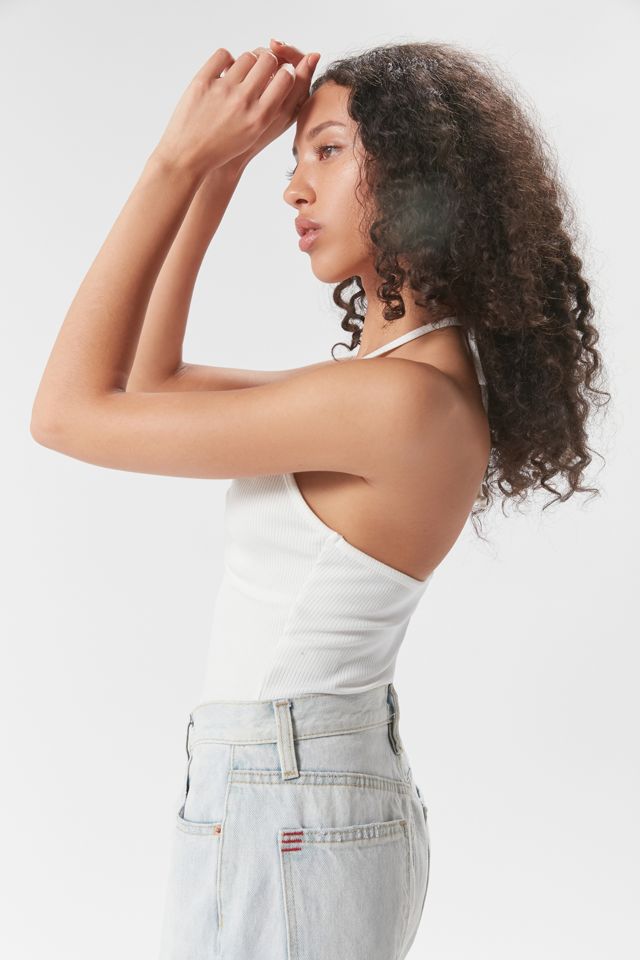 UO Ribbed Cropped Halter Top #3
