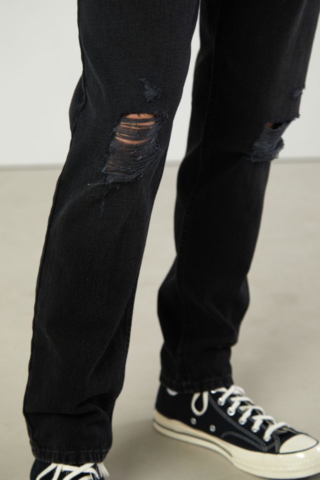 BDG Dad Jean – Destructed Washed Black #2