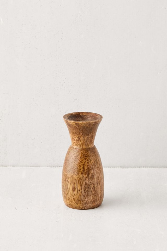 Gail Mini Cone Wood Vase #2