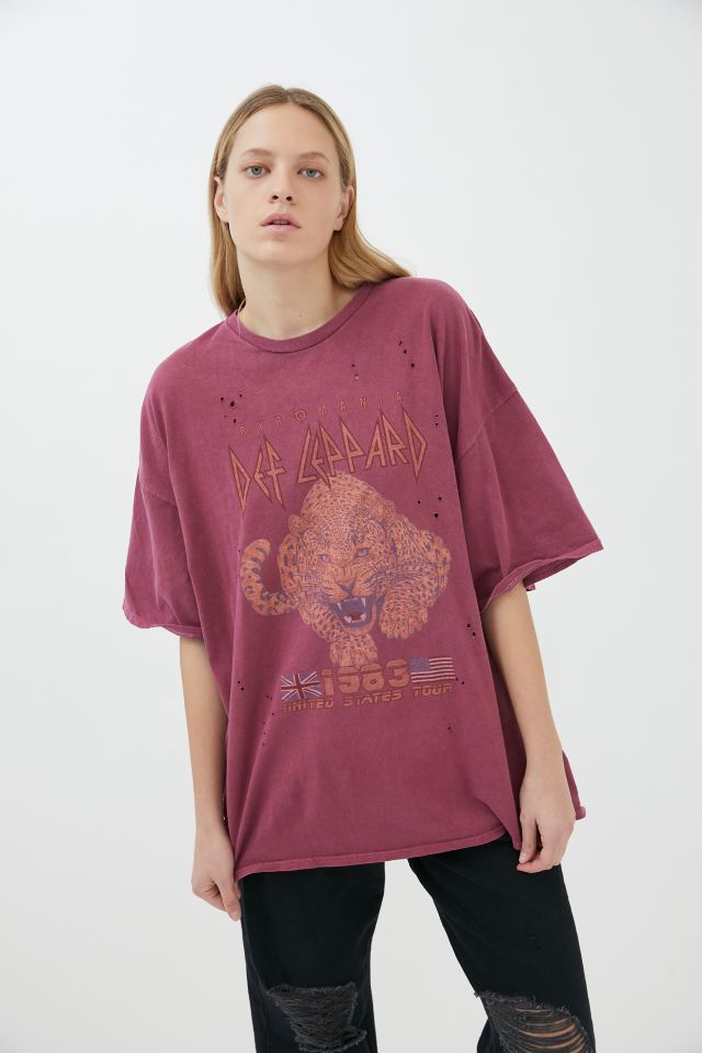T-shirt surdimensionné de la tournée Def Leppard 1983 #1