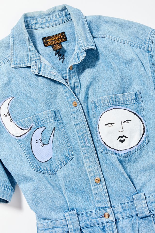 Urban Renewal Vintage X Liza Denim Hand-Painted Lunar Denim Dress  #1