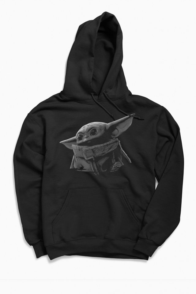 Baby yoda black hoodie sale