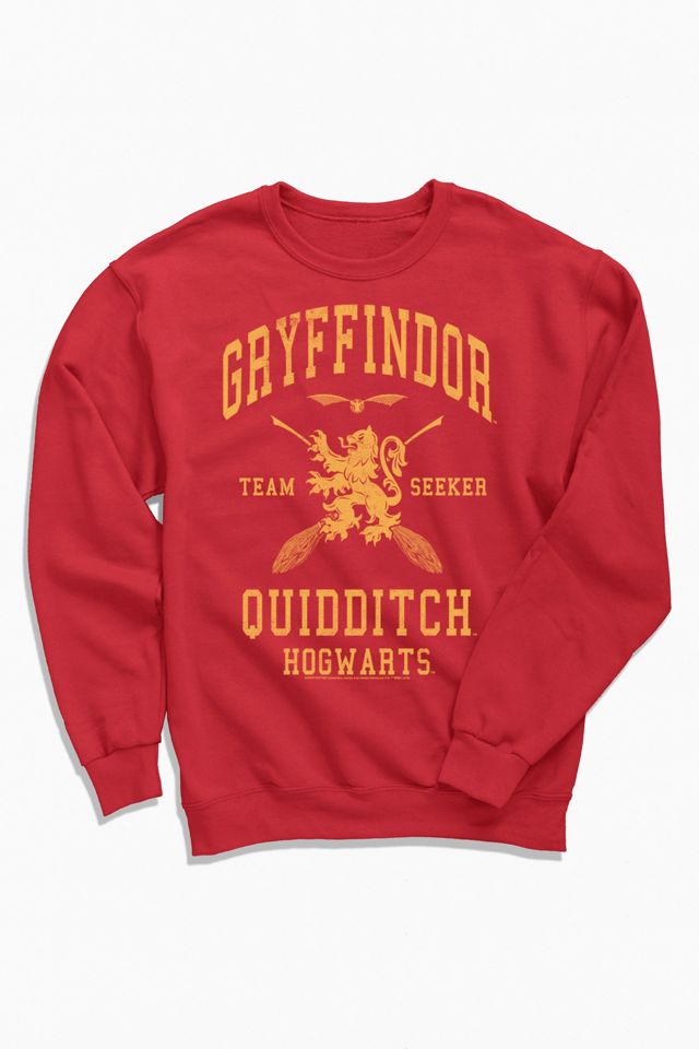 Gryffindor Sweatshirt Famous Novel Shirts Gryffindor Quidditch Hoodie or Crew Sweatshirt Front and Back Design with Personalized Name