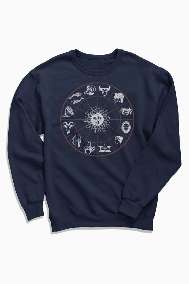 Celestial Zodiac Wheel Crew Neck Sweatshirt