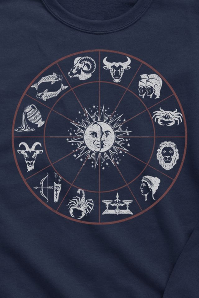 Celestial Zodiac Wheel Crew Neck Sweatshirt #1