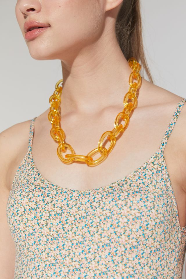 Urban Renewal Vintage Lucite Chain Necklace 