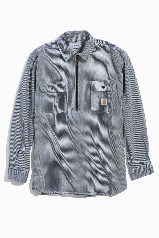 Vintage Carhartt Stripe Half Zip Shirt