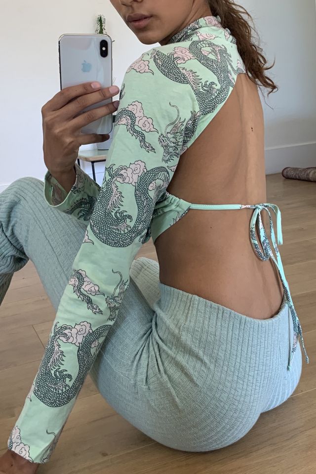 Motel Quelia Dragon Open-Back Top #1