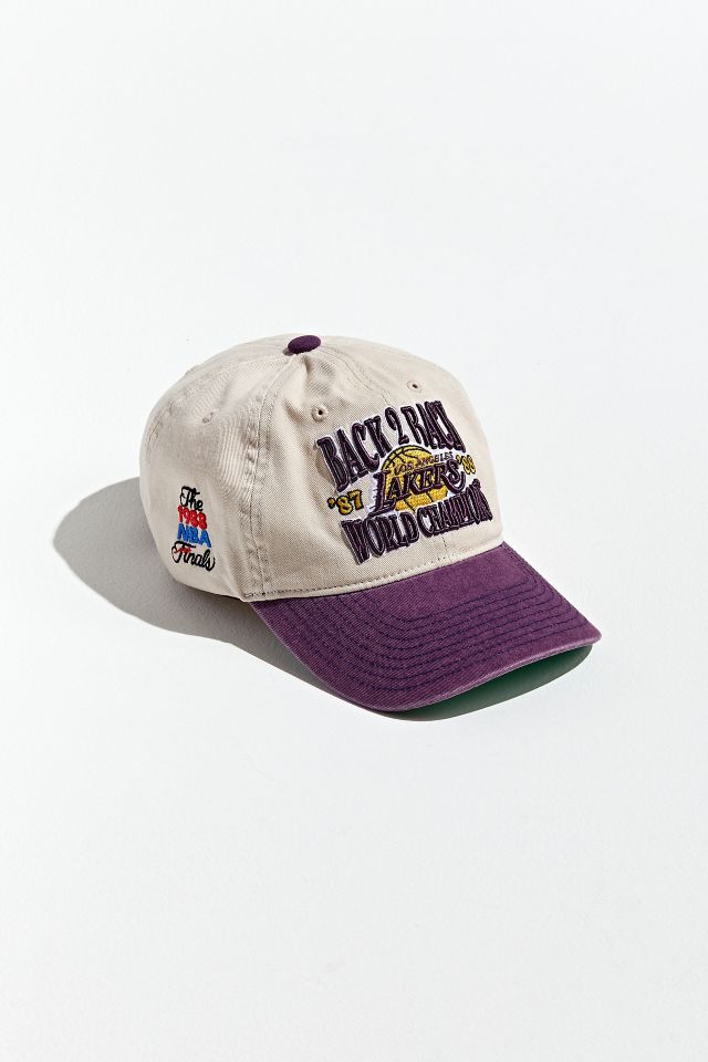 Mitchell Ness UO Exclusive LA Lakers Back To Back Champs Baseball Hat