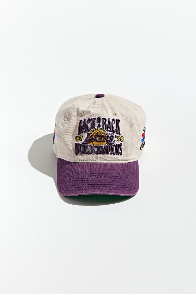 Mitchell & Ness UO Exclusive LA Lakers Back To Back Champs Baseball Hat #1