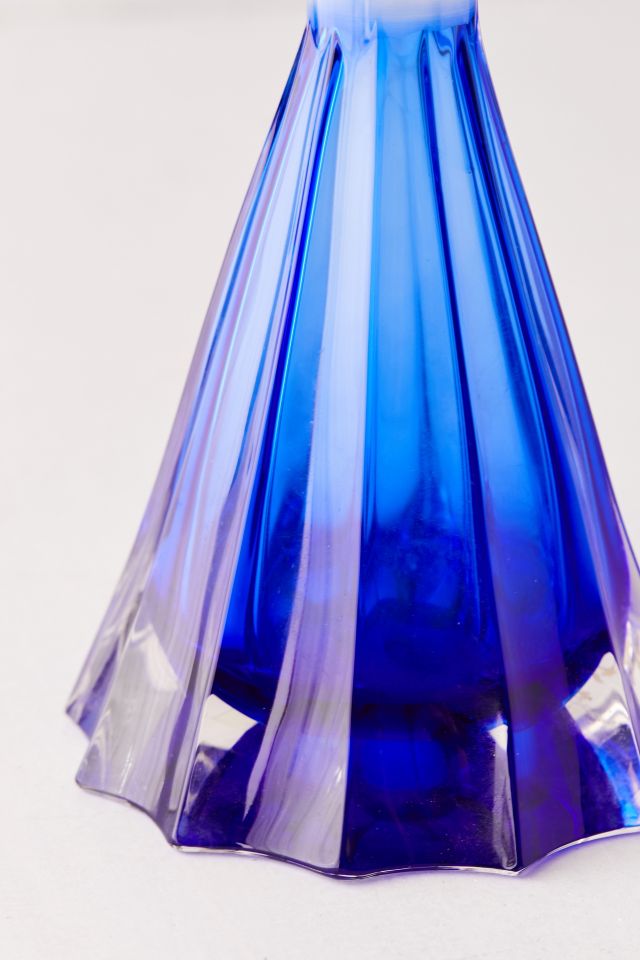 Décanteur en verre bleu vintage Urban Renewal #3