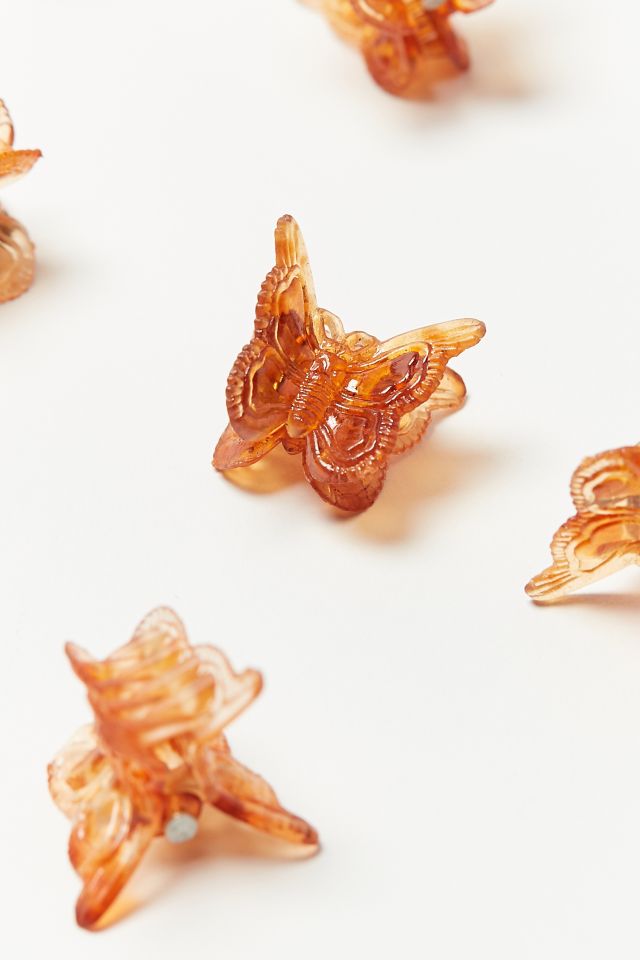 Vintage By UO Amber Butterfly Clip Set #2