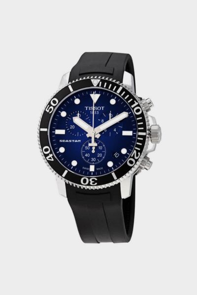 TISSOT SEASTAR 1000 CHRONOGRAPH BLUE DIAL MEN'S WATCH T120.417.17.041.00 IN BLACK, MEN'S AT URBAN OUTFITTER