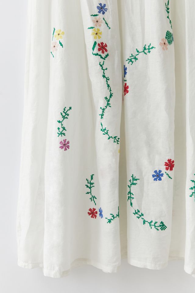 Kimchi Blue Leila Embroidered Midi Dress