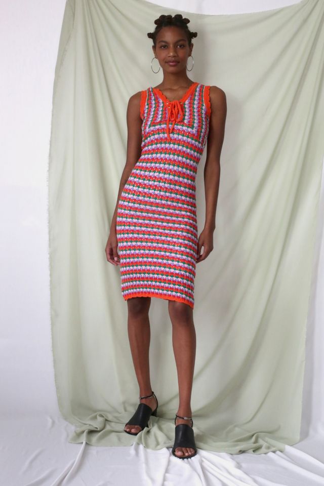 4SI3NNA Dominique Crochet Midi Dress #1