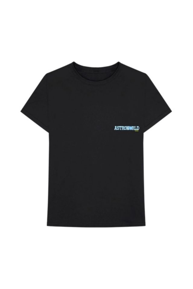 SHOP ASTROWORLD - BLACK TEE SHIRT LOS ANGELES CALIFORNIA TOUR