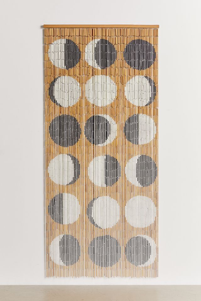 Moon Phases Bamboo Beaded Curtain #1