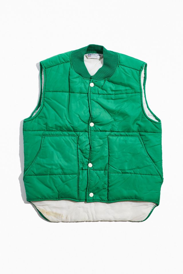 Kelly green puffer vest best sale