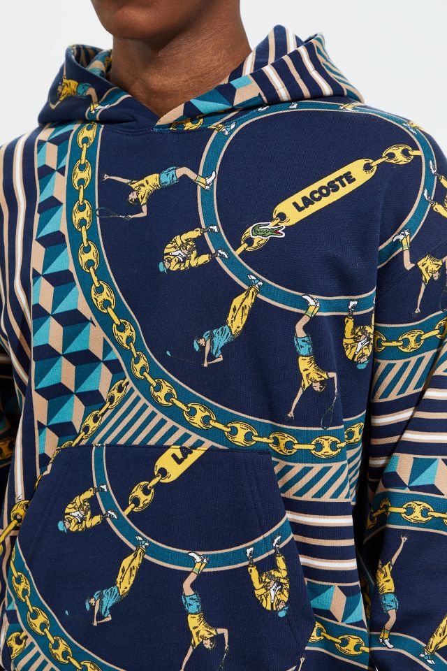 Lacoste Scarf Print Hoodie Sweatshirt  #4