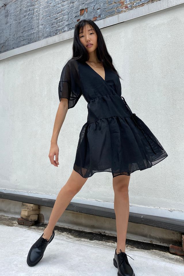 Moon River Tiered Mini Wrap Dress | Urban Outfitters Canada