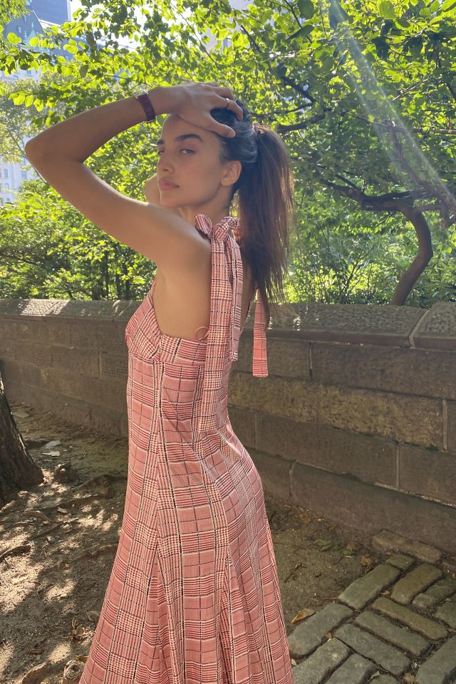 Robe Midi à Carreaux En Saison #1