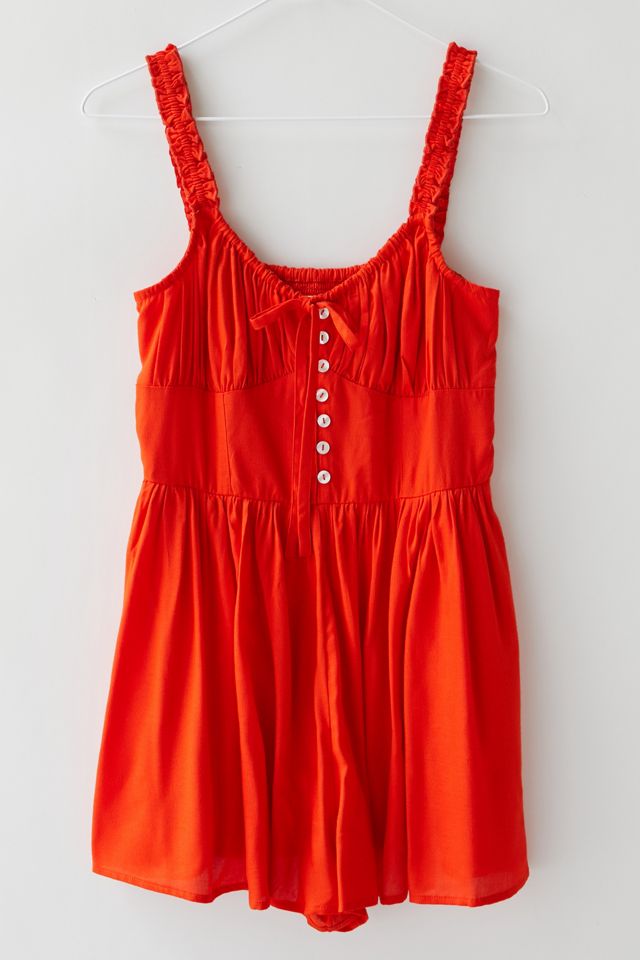 UO Tate Tie-Front Romper #4